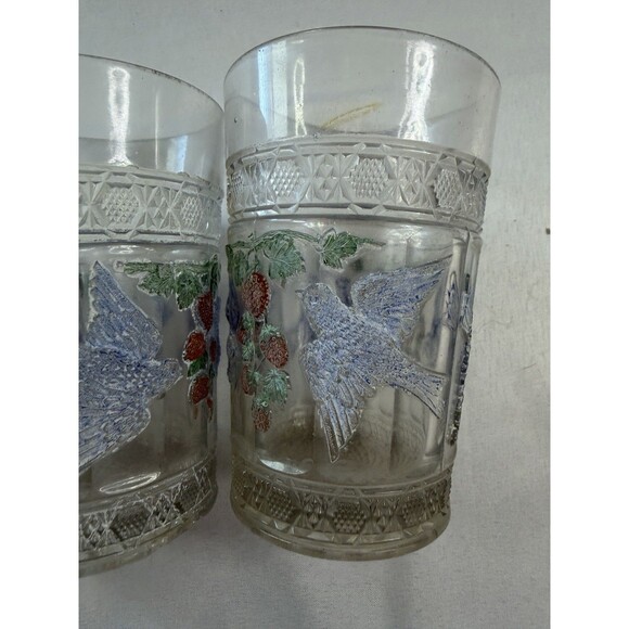 Other - Early 1900 Indiana Glass Co. Bird And Strawberry Antique Cups